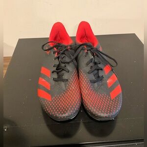 adidas Black and Red Soccer Cleats with Graphic Upper Size 12
